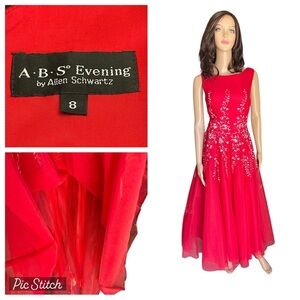 A.B.S Evening by Allen Schwartz red dress size 8